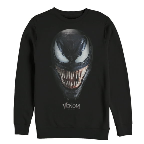 Men's Marvel Venom Film All Smiles  Sweatshirt Black X Large