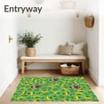 thumbnail image 3 of ODIKA 3'x5' Machine Washable Non-Slip Area Rug, Playful Monkey Jungle Friends with Leafy Accents High Traffic Rug with Pad, Green, 720770, 3 of 8