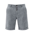 thumbnail image 5 of Wrtxtat Mens Casual Shorts Italian Style Adjustable Waist Front Button down Naples Shorts with Pockets Fashion Summer Beach Business Golf Shorts Gray M, 5 of 8