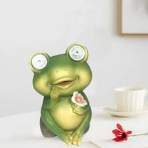 Ke1Clo Solar Garden Ornaments under $5! Luminous Resin Statues for Courtyard Home Decor Automatic Lighting Weather Resistant