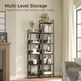 thumbnail image 2 of Bookshelf, 6-Tier Bookcase, Standing Book Shelf for Small Space, Storage Shelf Organizer, for Living Room, Bedroom, Study, Balcony, Black, 2 of 16