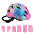 thumbnail image 2 of Equipo de protección para deportes al aire libre Sunnimix 7 piezas Casco ajustable Rosado, 2 of 8