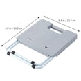 thumbnail image 2 of NICERIO Foldable Grey Plastic Stool, Portable Nonskid Outdoor Chair for Camping, Fishing, Hiking and Travel, 2 of 6