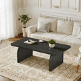 thumbnail image 2 of Fnova Farmhouse Coffee Table for Living Room, 47.24" Rectangle Black Coffee Table, Easy Assembly, 2 of 13
