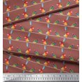 thumbnail image 3 of Soimoi Tissu en Poly Georgette à Rayures et Imprimé d'Ara et de Perroquet, Tissu au Mètre, 42 Pouces de Large, 3 of 3