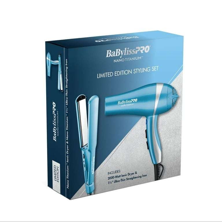 BaBylissPRO Nano Titanium Dryer Straightener Holiday Prepack