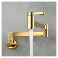 thumbnail image 5 of Modern Tap Cold Water Folding Arm Kitchen Faucet Bathroom Sink Pot Filler Splash Proof Brass Basin Wall Mount Double Switch, 5 of 6