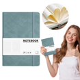 thumbnail image 2 of Lined Journal Notebook, 200 Numbered Pages, A5 Notebook, Medium Size (5.7'' x 8.26''), for Men & Women, Journaling, Writing, Work & Office, Softcover Notebook, 100 GSM Thick Paper, 1 Pack, 2 of 9