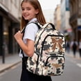 thumbnail image 4 of KEIAHUAN Cow Camo Bow Girls Backpack, Weather Resistant Wearproof Student Daypack Large Capacity 17 Inch Fits 14 Inch Laptop, Perfect Birthday Present Choice for Boys Kids All School Grades, 4 of 7