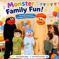 thumbnail image 2 of Kintue Big Mouth Monster Onesie Adult, Goofy Plush Pajamas with 3D Hood, Halloween Matching Pajamas for Couples and Family Groups, 2 of 7