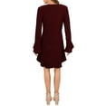 thumbnail image 2 of Laundry by Shelli Segal Women's Reversible Matte Jersey Flounced Mini Dress, 2 of 3