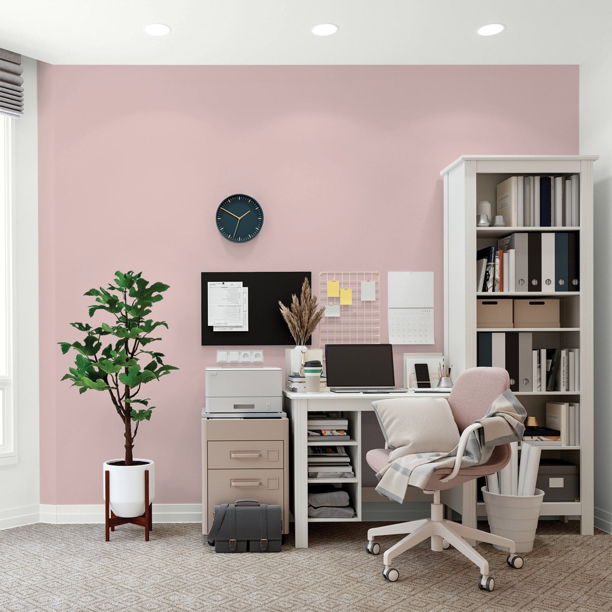Glidden Spred Tea Time / Pink, Flat Interior Paint with Primer, 1 Gallon