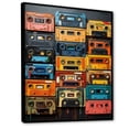 thumbnail image 2 of Designart "Pop Art Cassette Collection V" Entertainment Floater Framed Canvas Art Print, 2 of 7