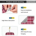 thumbnail image 4 of Coolnut Vintage Pink Plaid Kitchen Sink Splash Guard 2 Packs Faucet Absorbent Mats Classical Xmas Check Faucet Handle Drip Catcher Quickly Drying Mat for Kitchen Counter Bathroom, 23.6"x5.5", 4 of 7