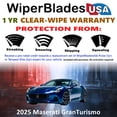 thumbnail image 2 of 2025 Maserati GranTurismo Beam Wiper Blades Wipers w/1yr Warranty (Set of 2) (WiperBladesUSA), 2 of 5