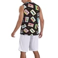 thumbnail image 2 of Sikiie Colorful Retro Tape Basketball Jersey Reversible Men's Mesh Athletic Sports Shirts Training Practice S-4XLLarge, 2 of 6