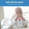 thumbnail image 2 of Dr. Brown's Milestones Narrow Sippy Bottle, 100% Silicone Spout, 8oz/250ml, 6m+, BPA Free, Fox/Lion, 2 Pack, 2 of 11
