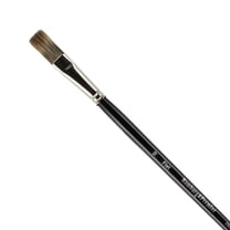 Creative Mark Hamburg Premiere Professional Oil Painting Brushes - Flat #10 Oil Paint Brush - Handmade in Germany, Natural & Synthetic Hair Blend, Long Triple-Lacquered Birch Handle