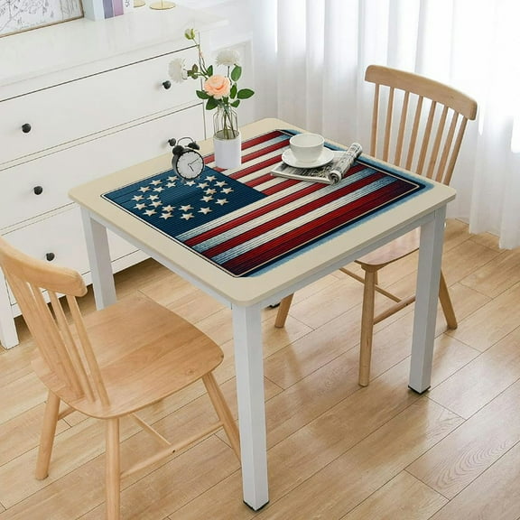 BANET Pool Table Cover, Leatherette Billiard Table Covers, Independence Day Flag Heavy Duty Pool Table Covers Waterproof Tearproof Indoor/Outdoor Billiard Cover White