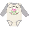 thumbnail image 3 of Inktastic Yaya's Girl Heart Flowers Girls Long Sleeve Baby Bodysuit, 3 of 5