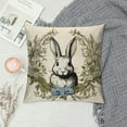 thumbnail image 2 of JEUXUS  Vintage Easter Pillow Covers Retro Farm Rabbit Throw Pillow Case Royal Bunny Decorative Pillow Case Holiday Cushion Cover for Farmhouse Home Office Safe Decoration,, 2 of 5