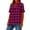 *Hot Pink, variant on Women's Plaid Short Sleeve Button Down Shirt ,Casual Summer Blouses Tops Hot Pink,Womens Plus XXXXXL