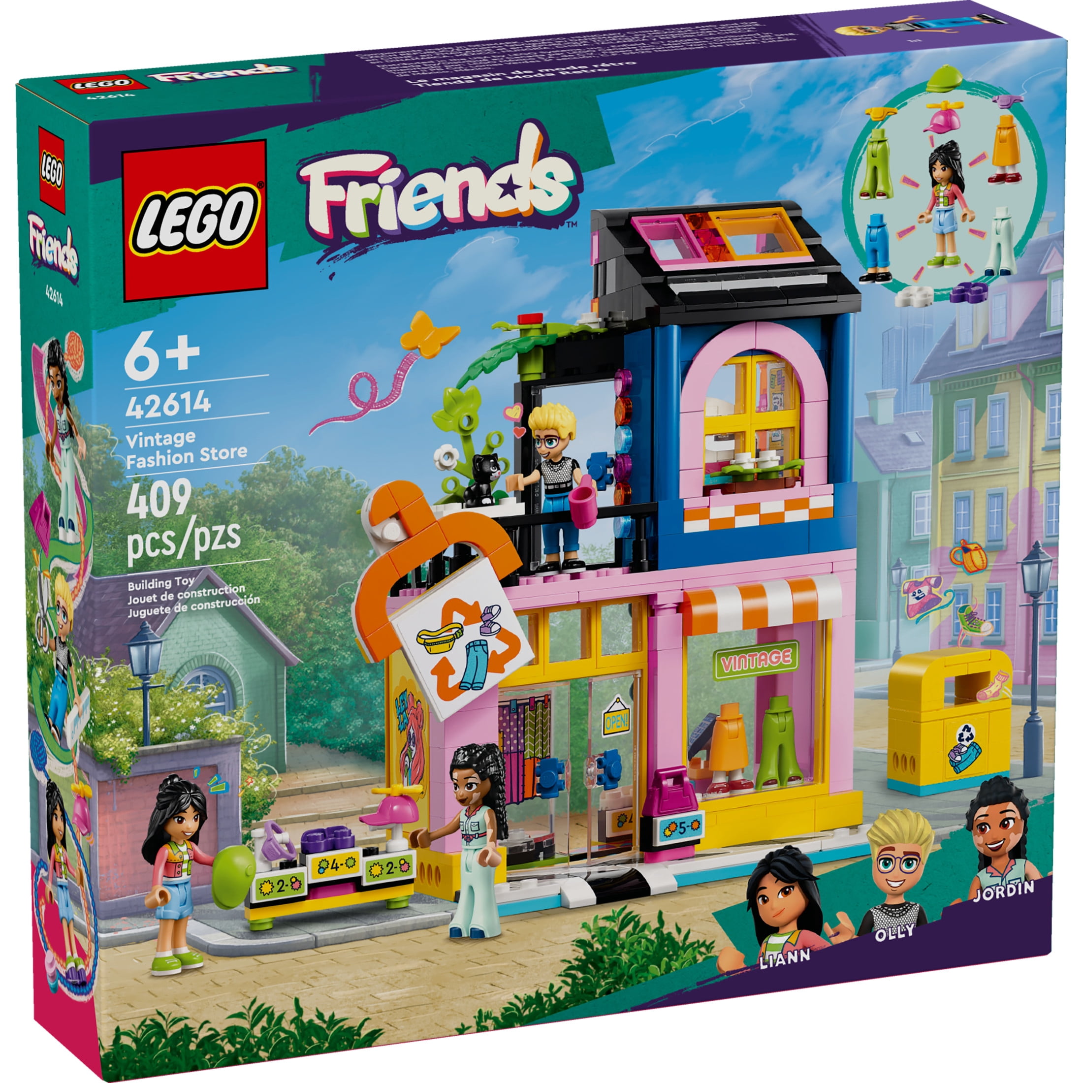 LEGO Friends Vintage Fashion Store Building Toy - Pretend Play Toy Figures & Playsets for Girls & Boys, Ages 6+ Years - Gift for Kids W/ Mini-Dolls - 42614