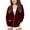 Wine, variant on KAUOD Teen Girls Cute Hoodies Ribbed Soft Zip up Hoodie Sweatshirts Kids Oversized Pockets Long Sleeve Fleece Clothes