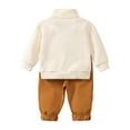 thumbnail image 6 of Kogui Toddler Boy Clothes Baby Boy Clothes Fall Winter Outfits, Outfits Gifts for Boys Size 6 12 Months (Beige,6-12 Months), 6 of 7