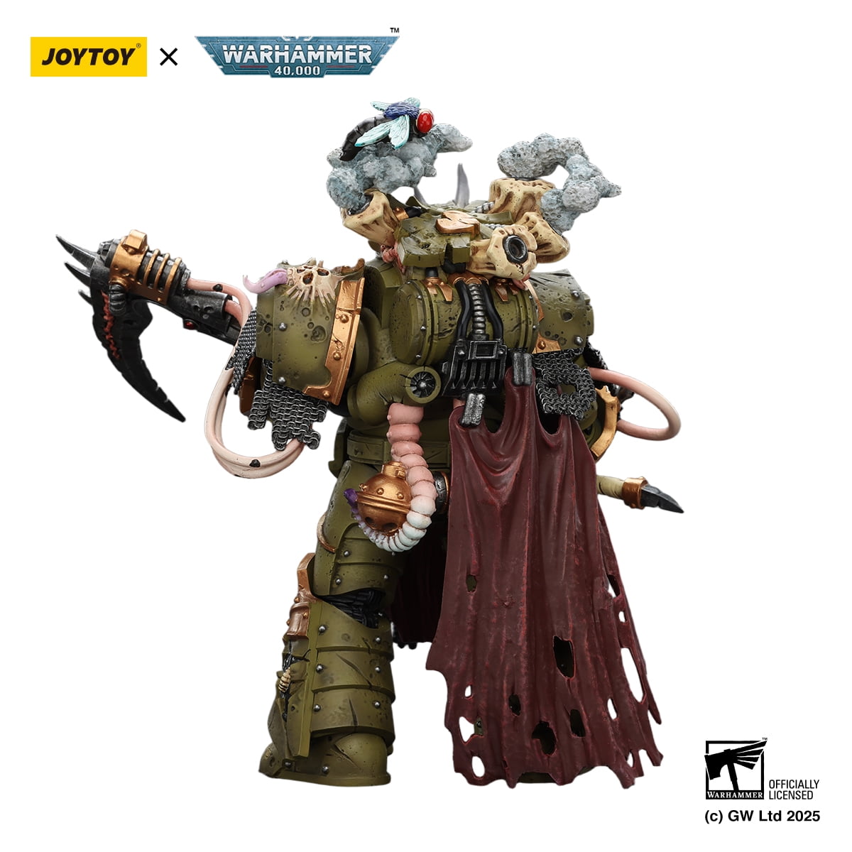 [IN STOCK] JOYTOY Warhammer 40K 1/18 Action Figures Death Guard Deathshroud Terminator 1 with Manreaper and Plaguespurter Gauntlet