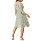 thumbnail image 3 of INSPIRE CHIC Vestido Camisero Floral Elegante para Mujeres con Cuello en V, Manga 3/4, Con Cinta Frontal, Vestido Fluido de Chifón XL Azul Claro, 3 of 6