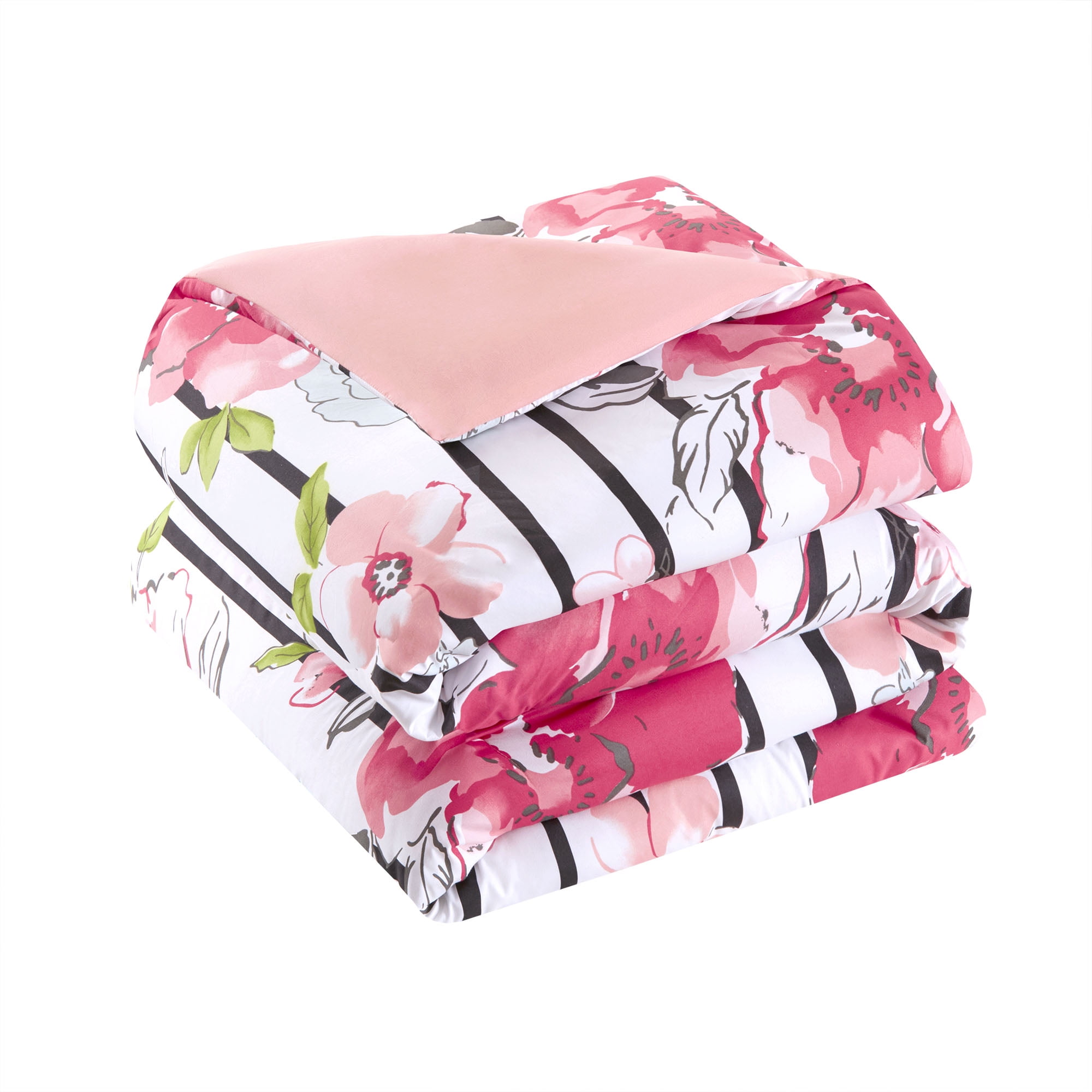 Buy Comfort Spaces Zoe Microfiber 4Piece Pink Floral Striped Floral