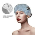 thumbnail image 4 of Balery Elephant Giraffe Shower Caps, Double Layer Waterproof Shower Cap, Double Layers Reusable Shower Cap With Soft Comfortable For Long Thick Hair Soft Bath Shower Hair Caps, 4 of 9