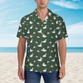 thumbnail image 2 of Sikiie Colorful Mallard Duck Print Men's Hawaiian Shirt, Summer Beach Button Pocket Short Sleeve T-Shirt,Small, 2 of 7