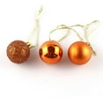 thumbnail image 3 of 24 piezas de adornos navideños pequeños de 1,57 pulgadas, irrompibles, para decoración de fiestas, bodas y fiestas, incluye ganchos para adornos de árbol (naranja, 4 cm/1,57 pulgadas), 3 of 6
