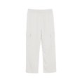 thumbnail image 5 of miqiqism Kid Wide Leg Pants Teen High Waisted Elastic Trousers Girls Straight-Leg Loose Pant with Pockets Casual for Kids (4-16),01_White, 5 of 6