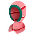 thumbnail image 1 of Scarf Hat Button Design Anti-shrink High Elasticity Striped Neck Warmer Beanie One-piece Cap for Outdoor, 1 of 10