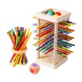 thumbnail image 1 of Colorful Wooden Stick Tower Game for Kids Ages 3+: Parent-Child Interactive Puzzle with 36 Colored Sticks, Balls & Storage Box – Solid Wood Educational Toy for Spatial Reasoning, Hand-Eye, 1 of 5