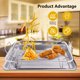 thumbnail image 3 of FXTNKYY Stainless Steel Air Fryer Basket for Oven,Air Fryer Basket Set with 50 PCS Parchment Paper,Air Fryer Pan with Crisper Tray and Pan, 3 of 5
