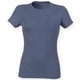 thumbnail image 1 of Skinni Fit- Camiseta de manga corta elástica y suave para mujer (Azul Piedra), 1 of 1