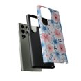 thumbnail image 2 of Blue and Pink Floral Tough Phone Case For Samsung. Samsung Case. Compatible, iPhone 13, 2 of 5