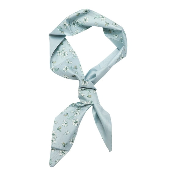 Unique Bargains 1 Pc Headband Flowers Long Ribbon Hairband for Women Light Blue