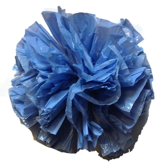 12 Plastic Flower Poms with Suction Cups Car/Limo Decoration Deco-Puffs - periwinkle