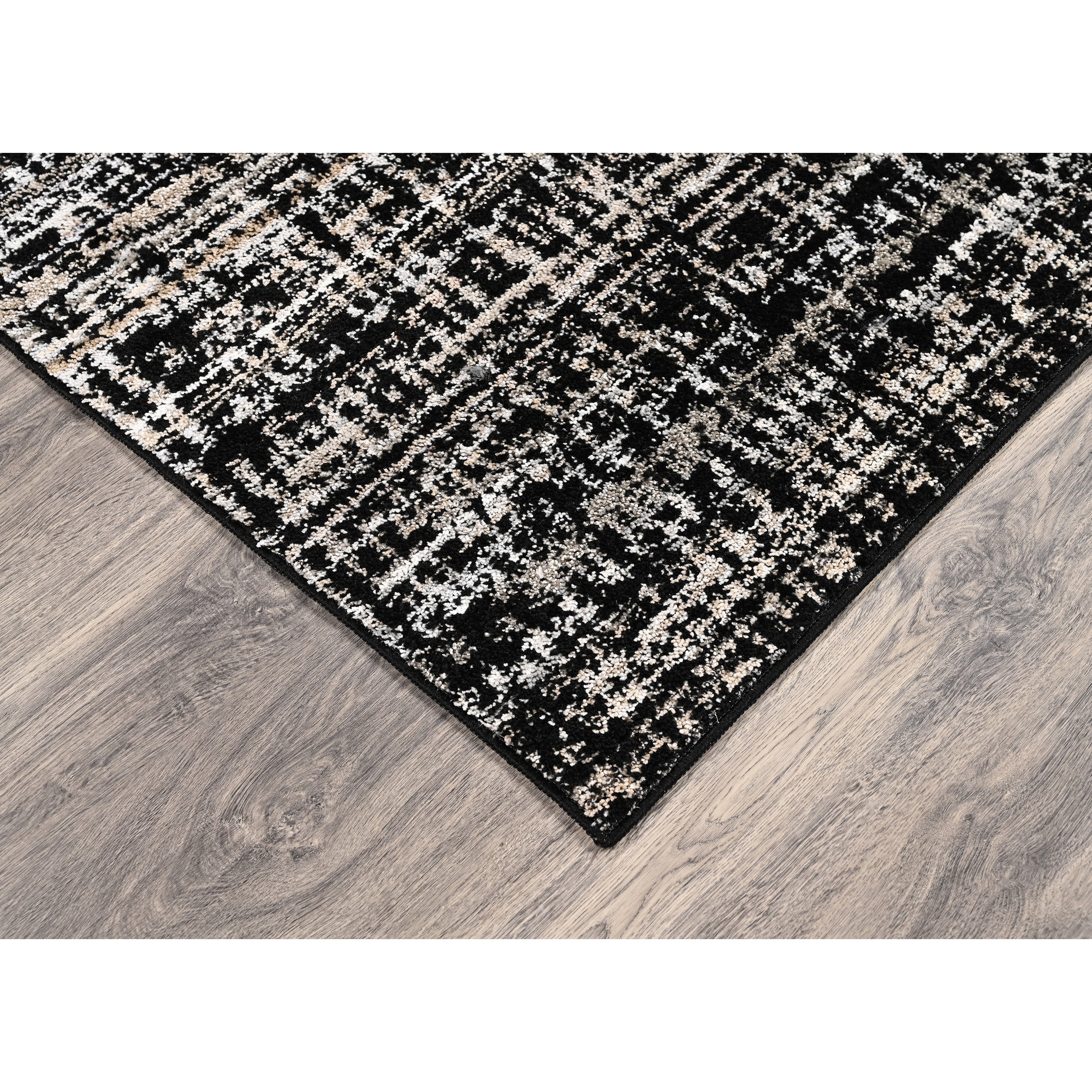Garland Rug Rumba Black/Earth Tone Indoor Area Rug, 8' x 10'