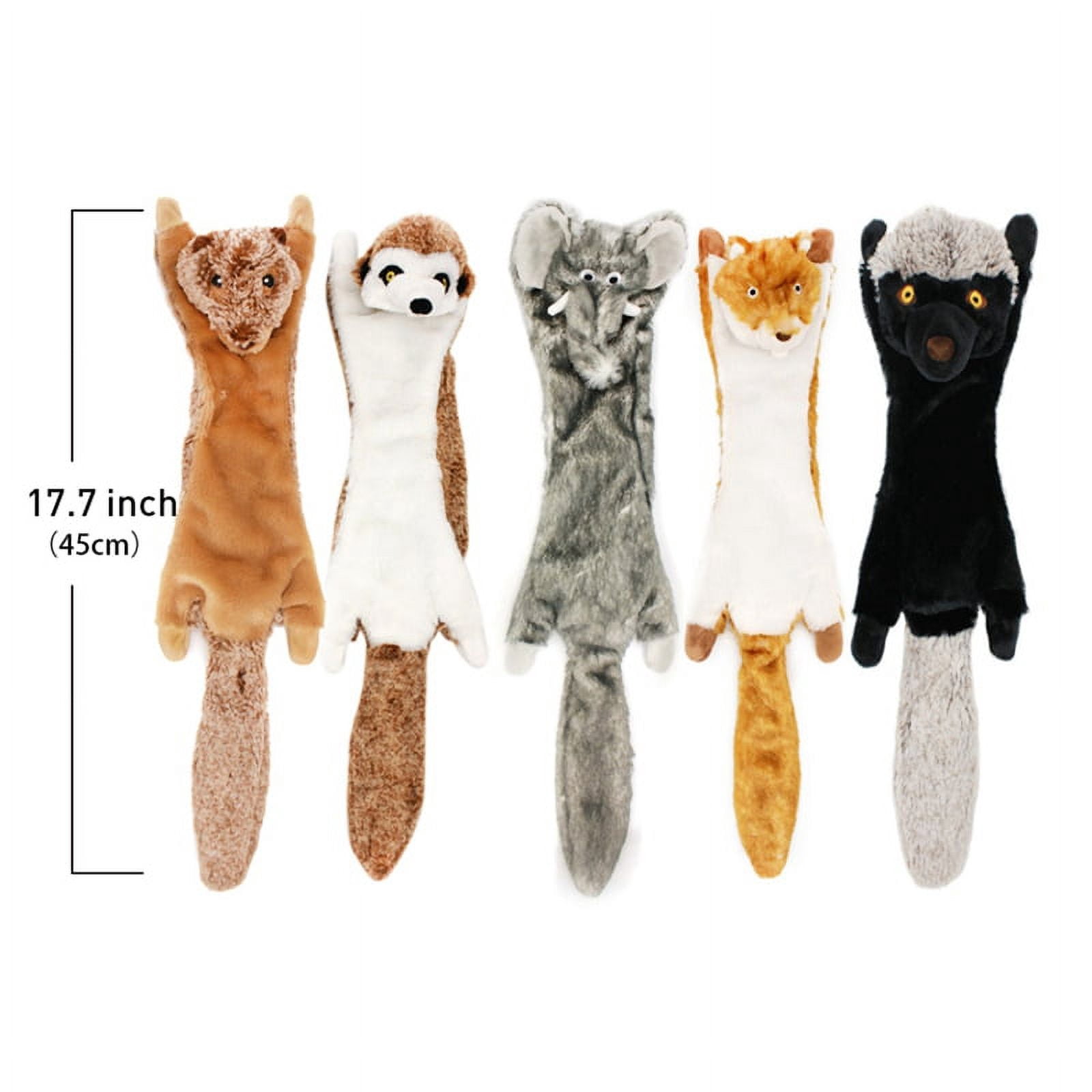 Ame 5 Pack Dog Toys Crinkle Dog Toys For Small Dogs Durable Dog Chew Toys Plush Cute Animals Natural Puppy Toys For Teething Pet Squeak Toys