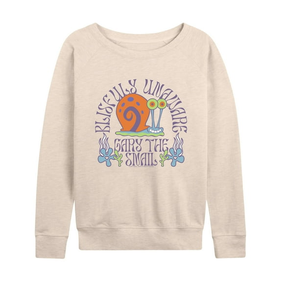 SpongeBob SquarePants - Gary Blissfully Unaware - Women's Lightweight French Terry Long Sleeve Shirt