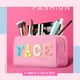 thumbnail image 3 of Bolsas de maquillaje Cunno Preppy de nailon con letras de chenilla, 4 unidades, para mujer, 3 of 7