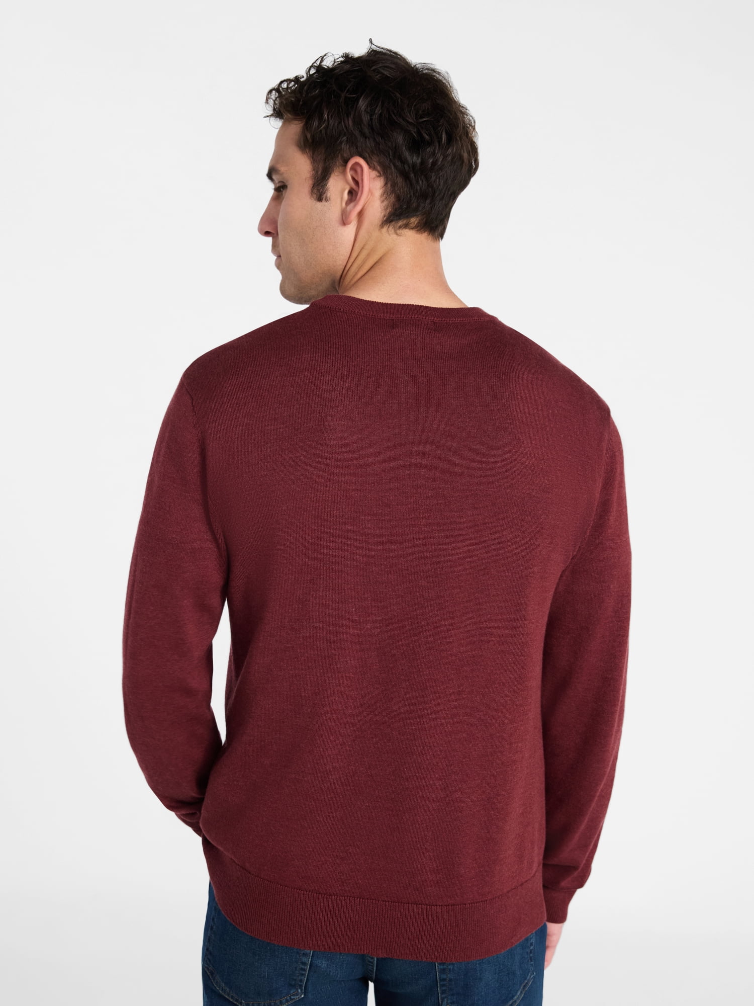 George Men's & Big Men's Relaxed Fit Lightweight Crewneck Sweater, Sizes XS-3XL