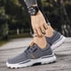 thumbnail image 2 of Zapatos ortopédicos azules para caminar con cordones para fascitis plantar, mocasines casuales de lona con soporte para el arco, zapatos cómodos para mayor amortiguación y alivio del dolor, 2 of 6
