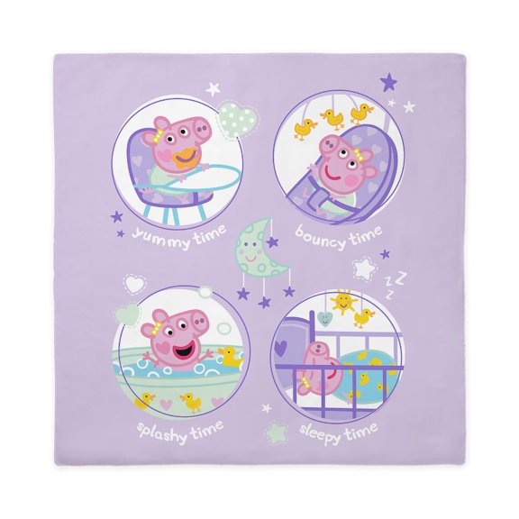 CafePress - Peppa Pig: Morning To Evening - Queen Duvet